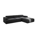 BLACK L SHAPE COUCH